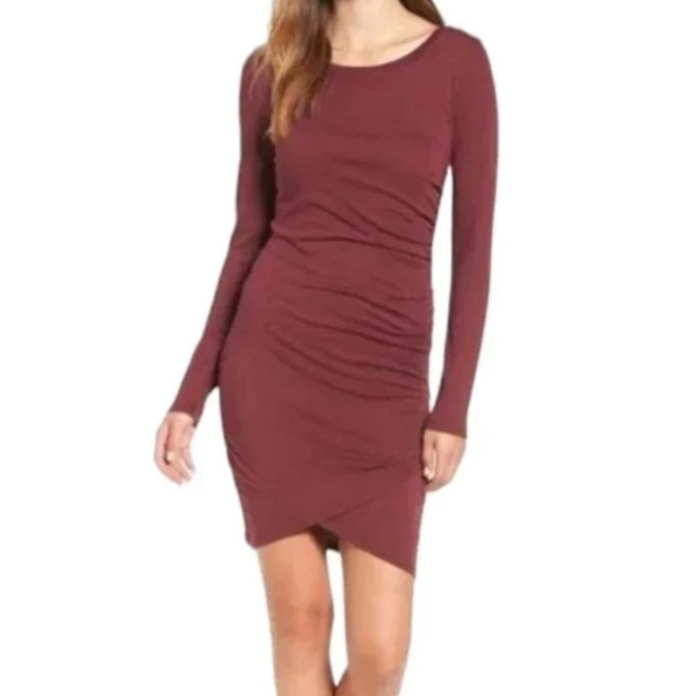 Leith Ruched Long Sleeve Bodycon Dress